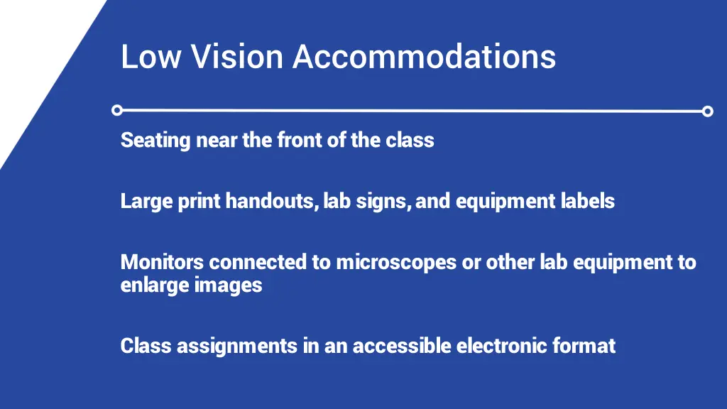 low vision accommodations