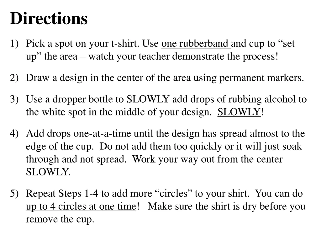 directions