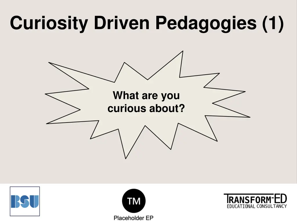 curiosity driven pedagogies 1