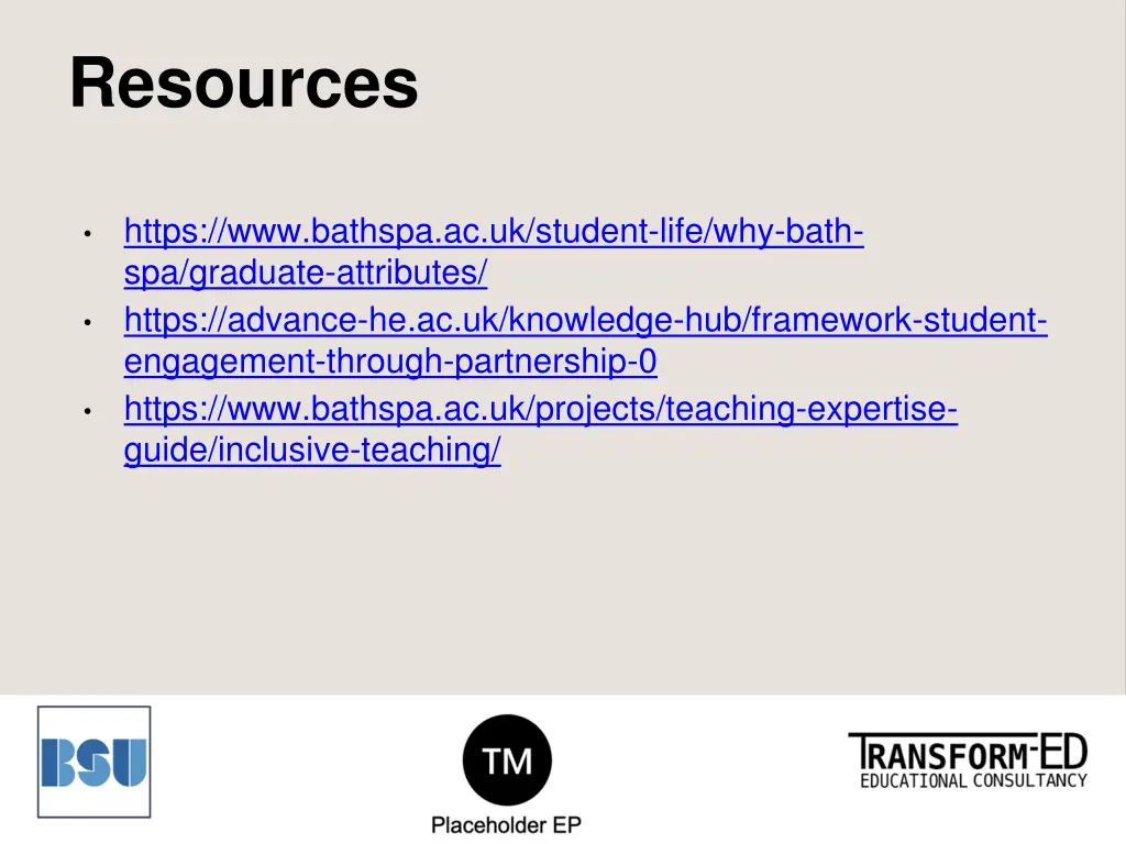 resources