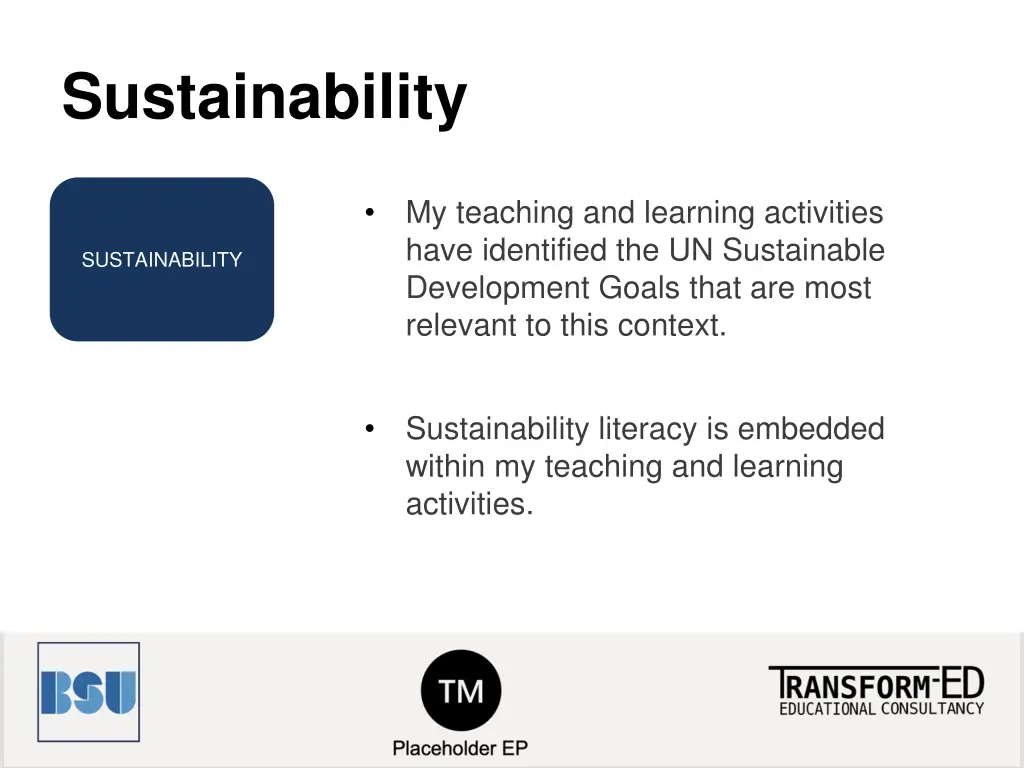 sustainability