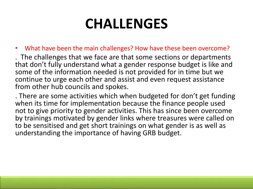 challenges