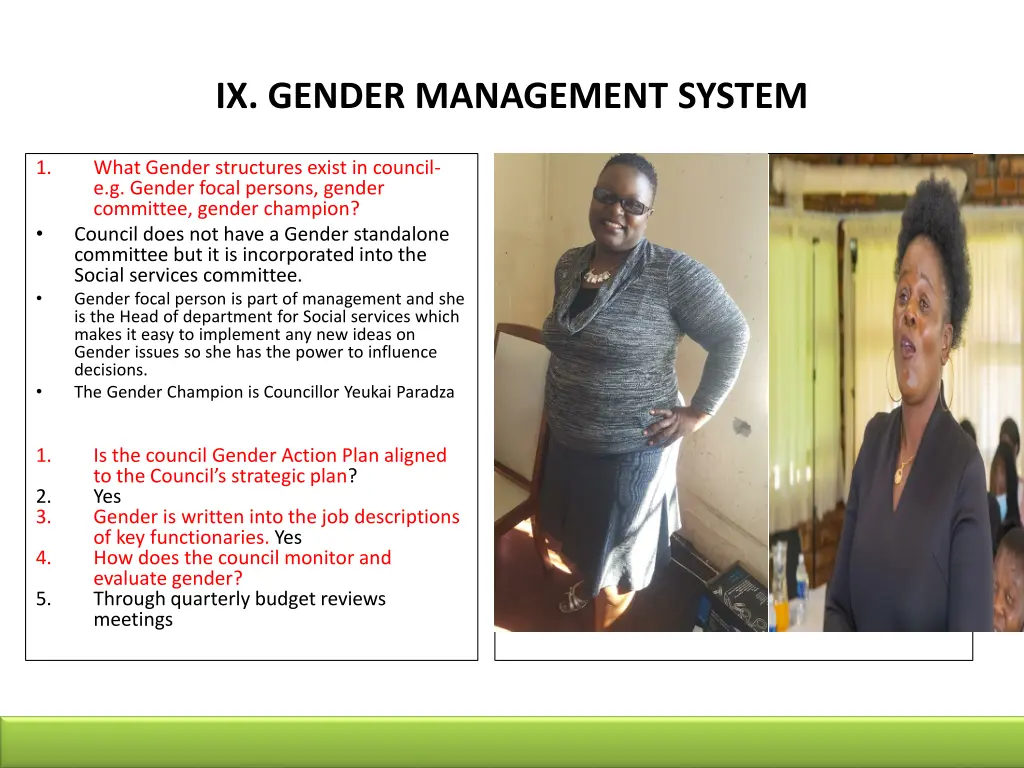 ix gender management system