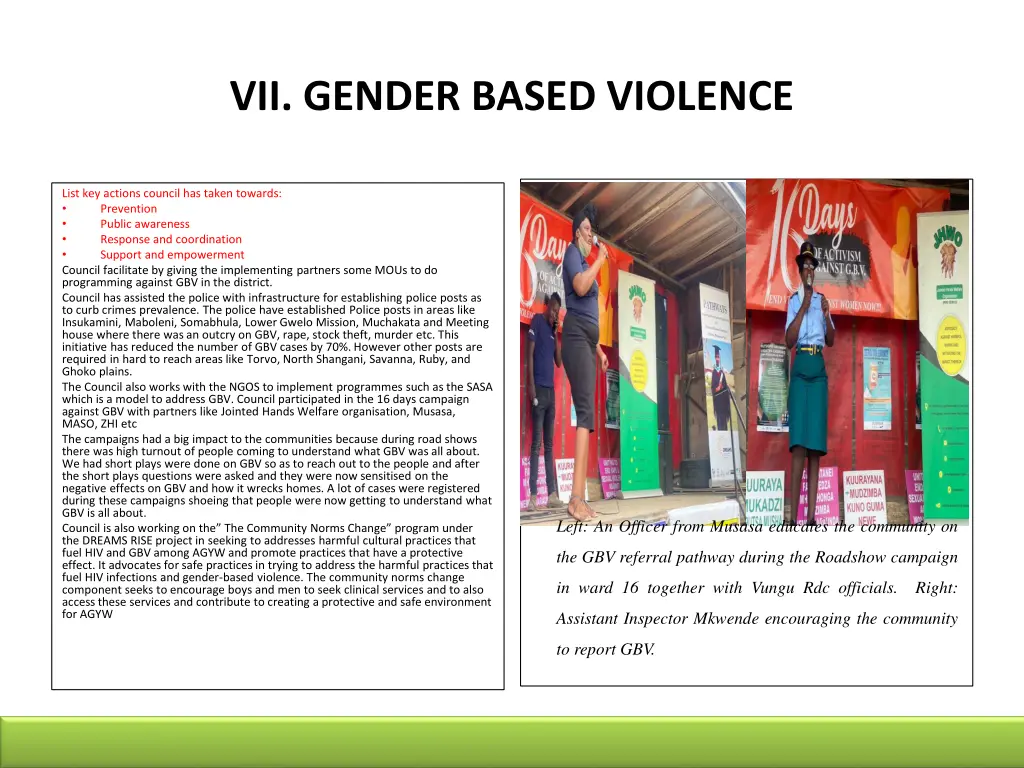 vii gender based violence