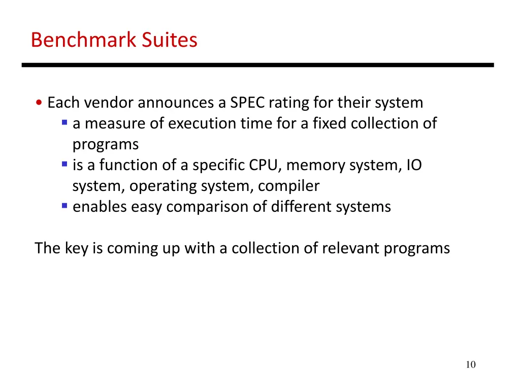 benchmark suites