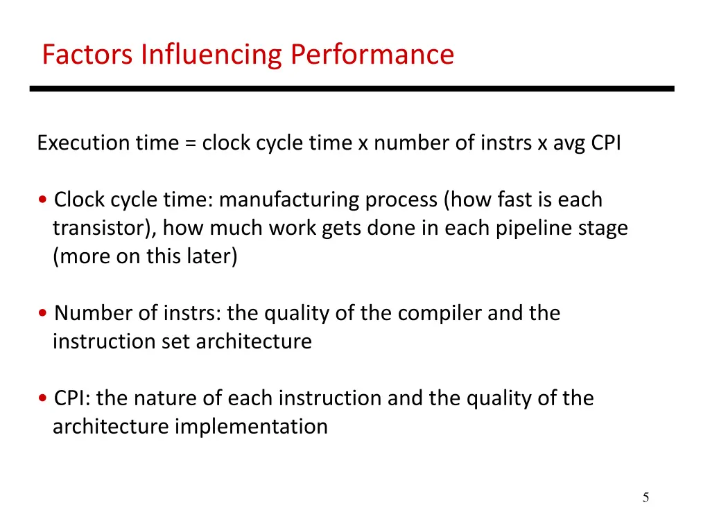 factors influencing performance
