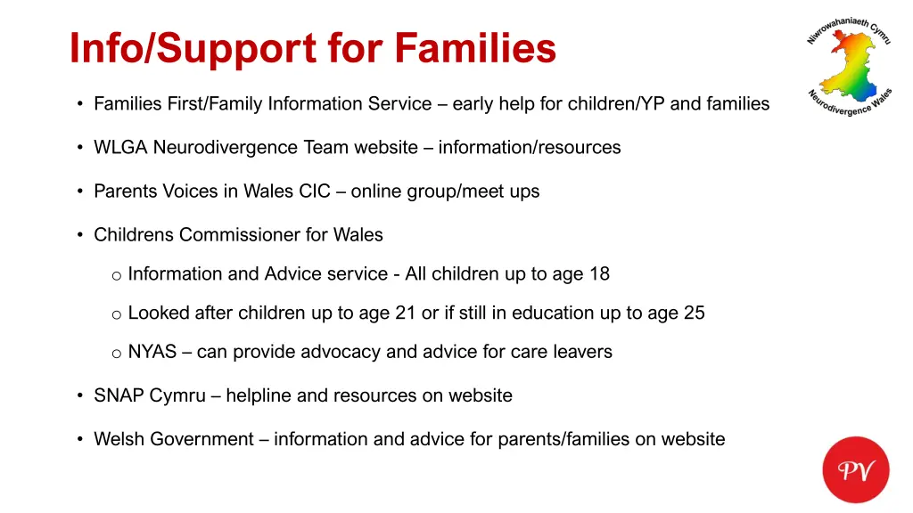 info support for families