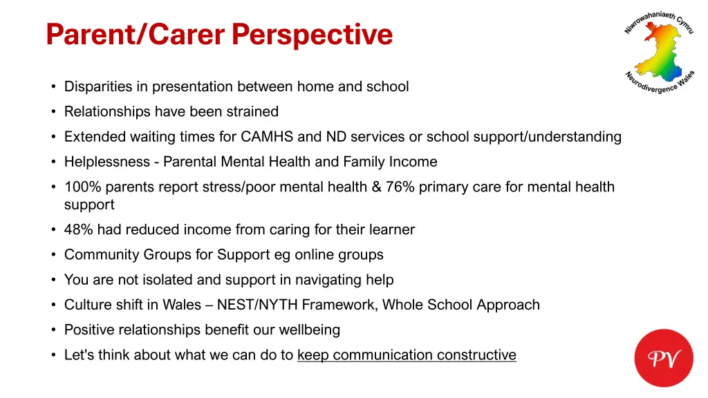 parent carer perspective