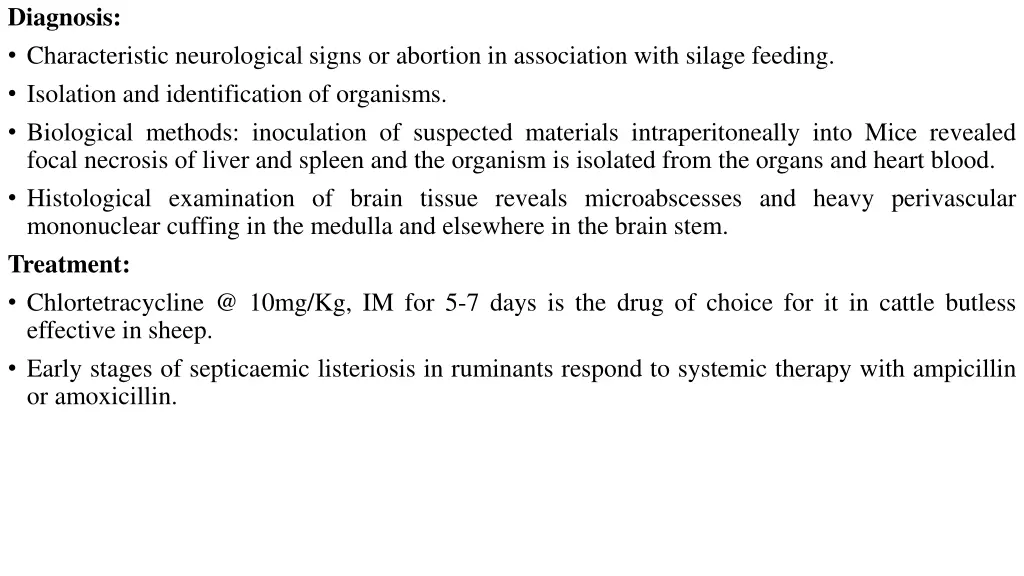 diagnosis characteristic neurological signs