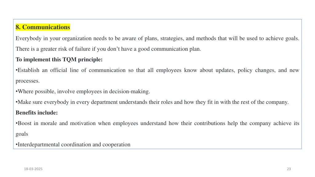 8 communications