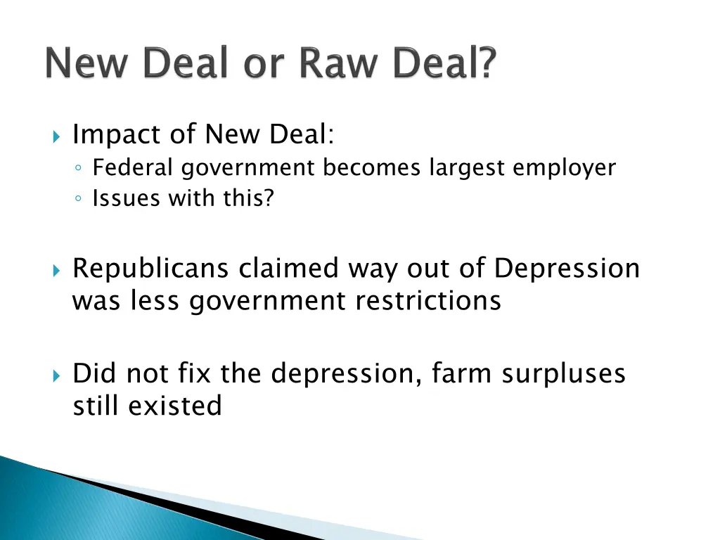 impact of new deal federal government becomes