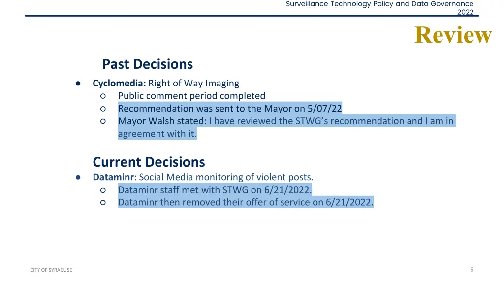 surveillance technology policy and data governance 4