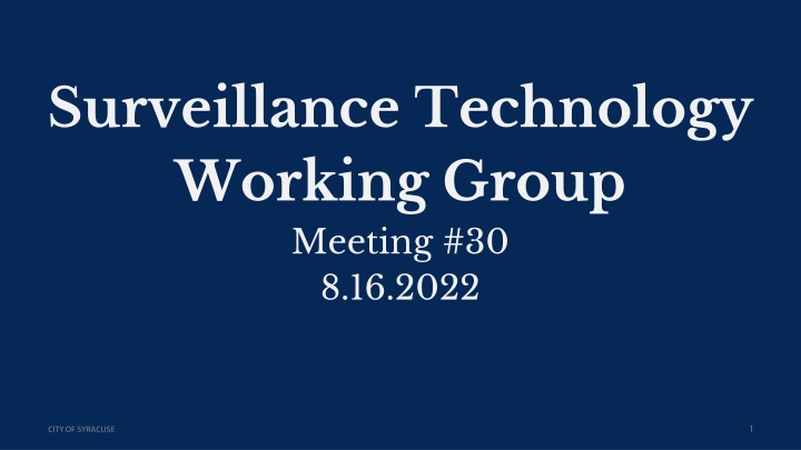 surveillance technology policy and data governance