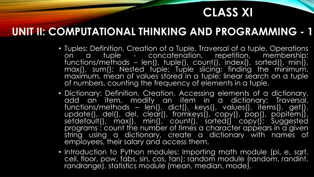 class xi 5