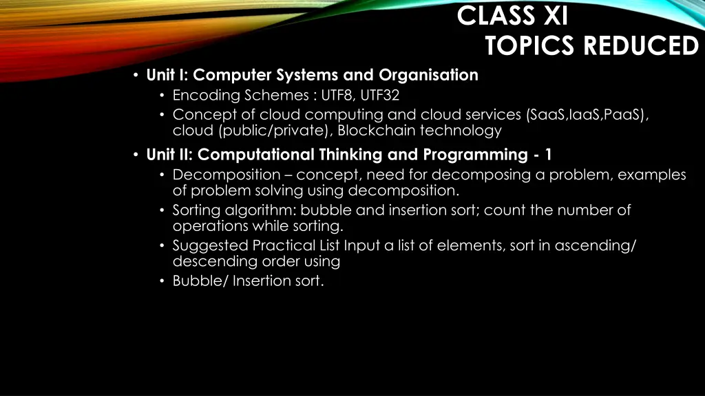 class xi 9