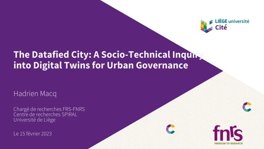 the datafied city a socio technicalinquiry into 1