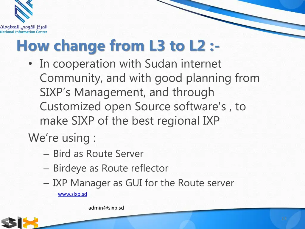 how change from l3 to l2 in cooperation with