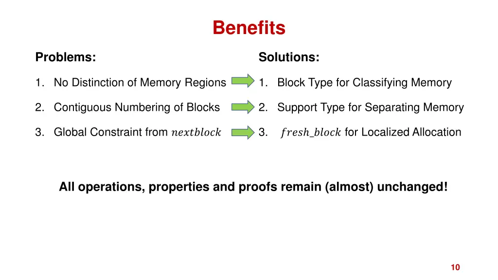 benefits