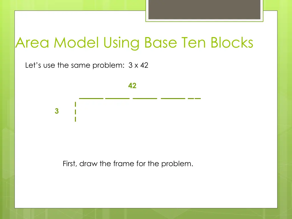 area model using base ten blocks 1