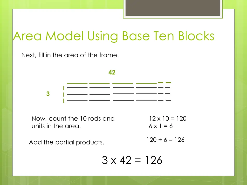 area model using base ten blocks 2