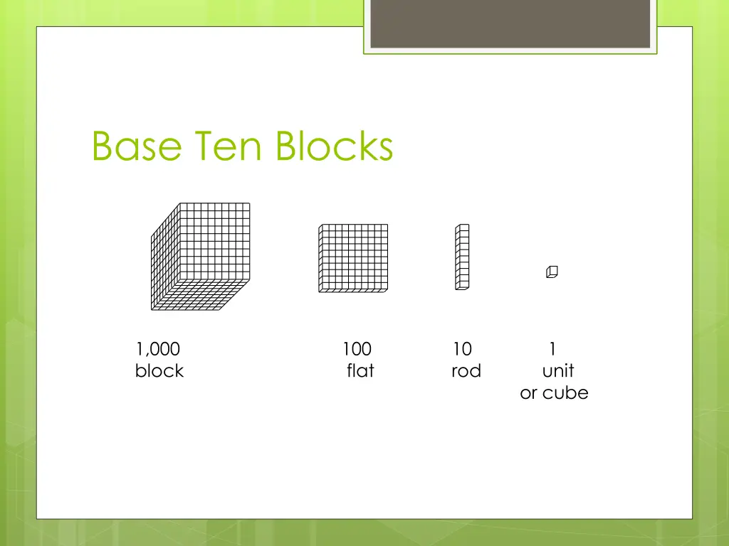 base ten blocks
