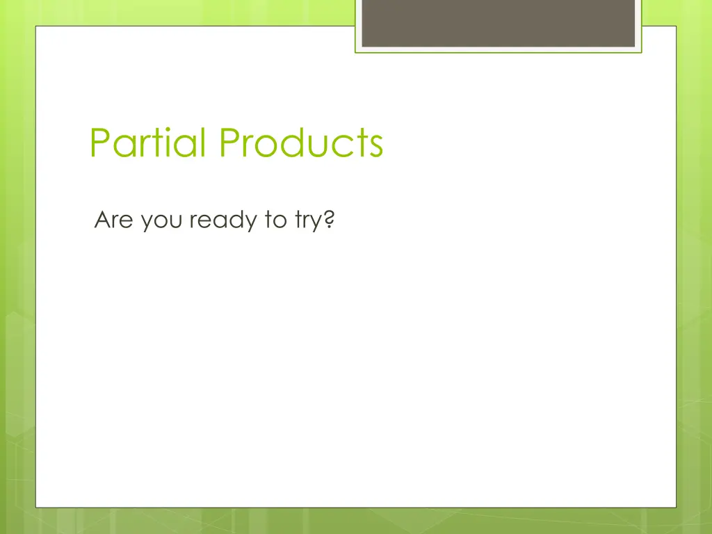 partial products 3