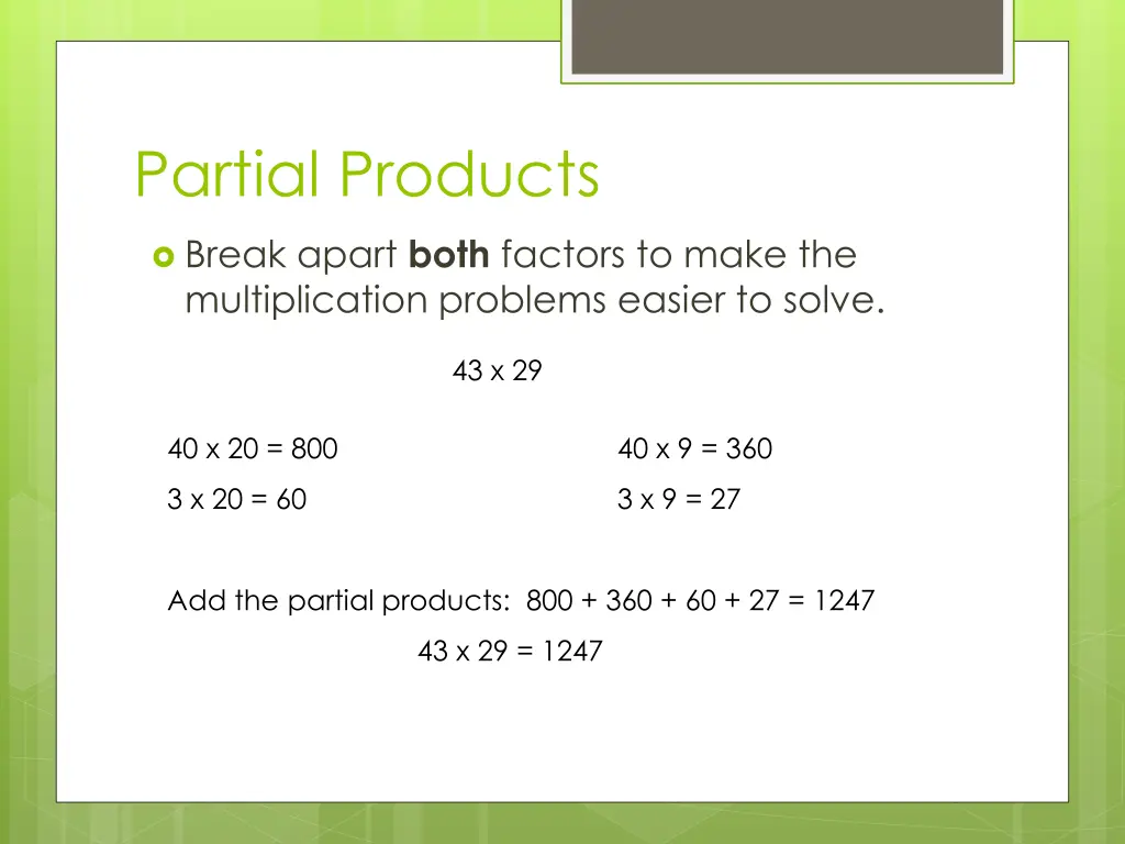 partial products 4