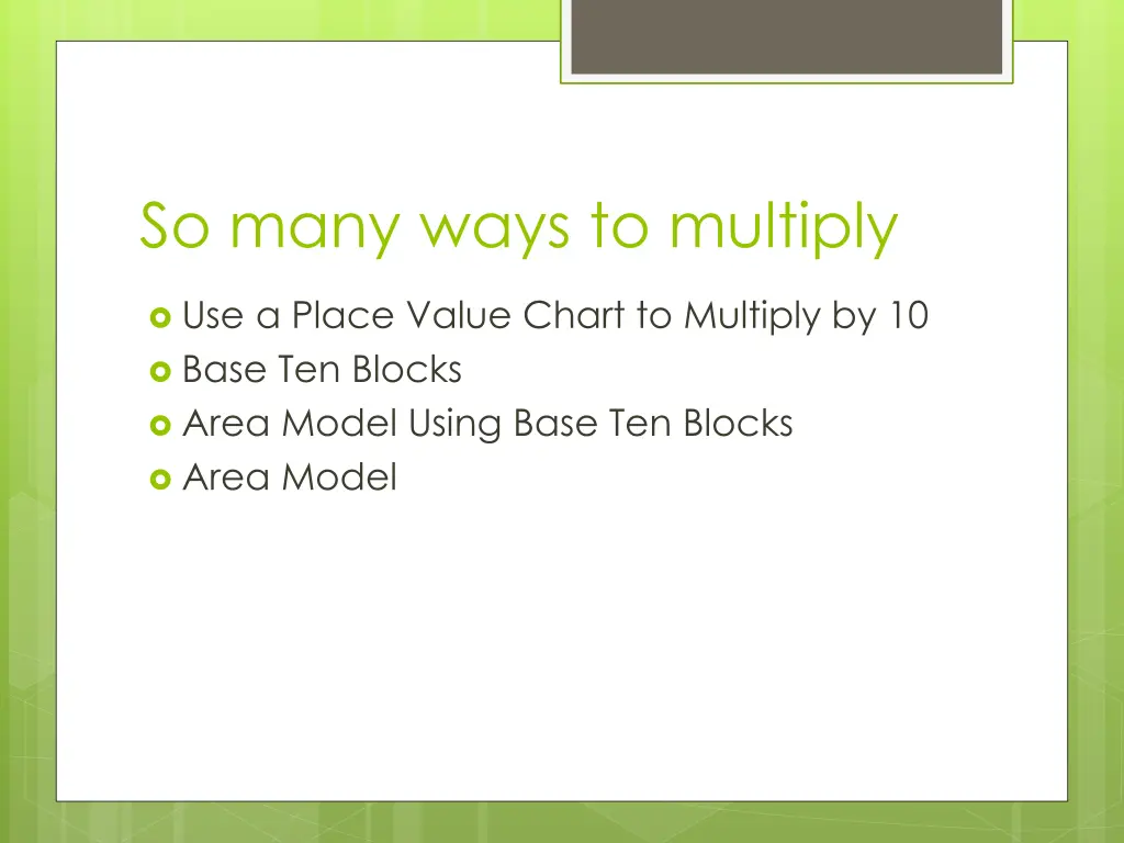 so many ways to multiply 3