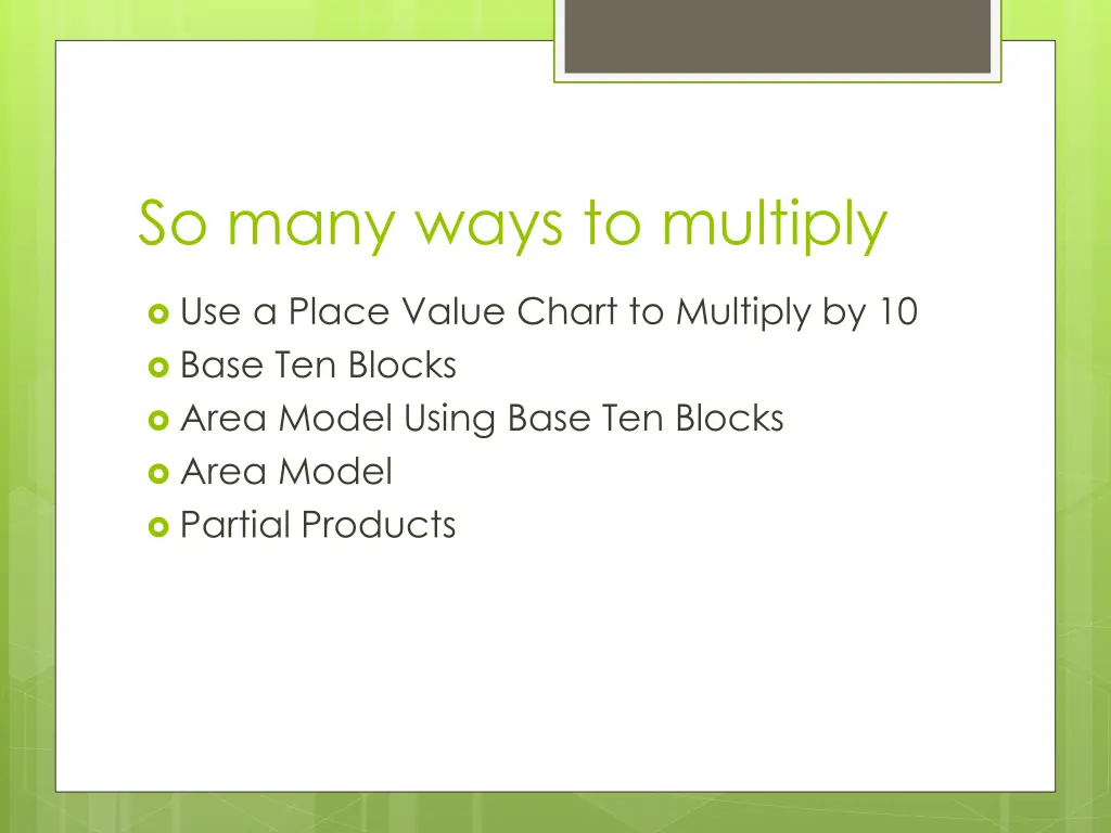 so many ways to multiply 4