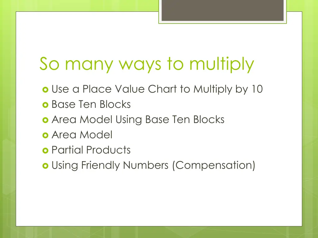 so many ways to multiply 5