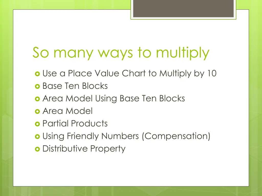 so many ways to multiply 6