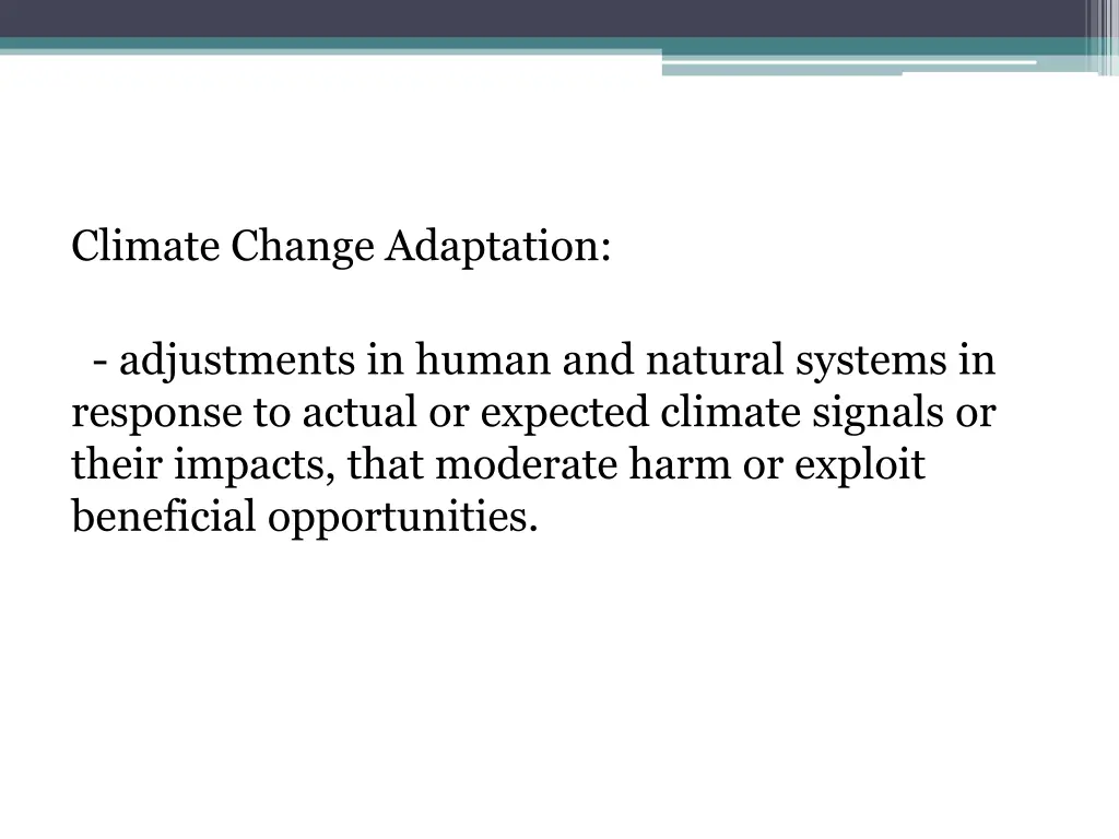 climate change adaptation