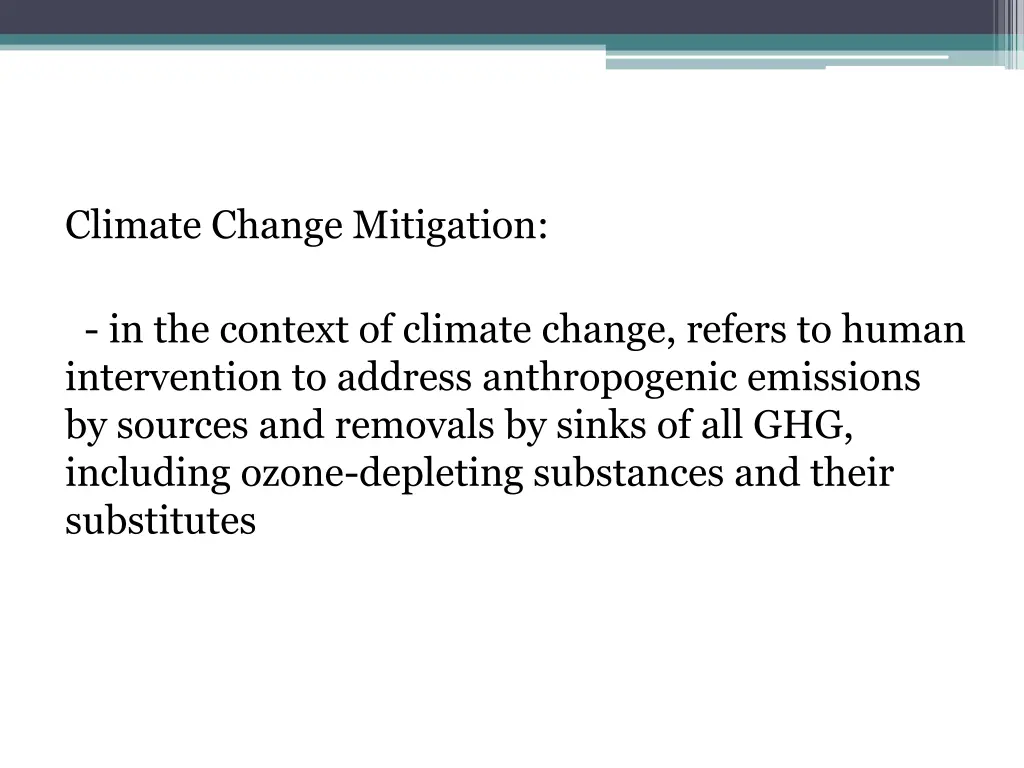 climate change mitigation
