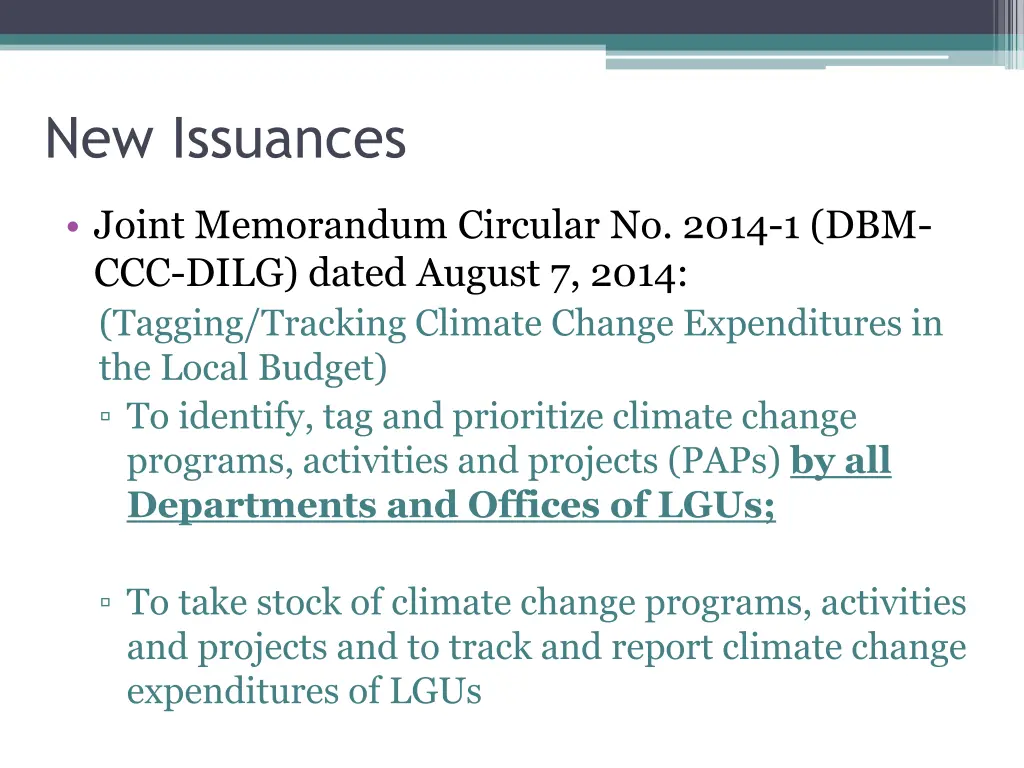 new issuances 1