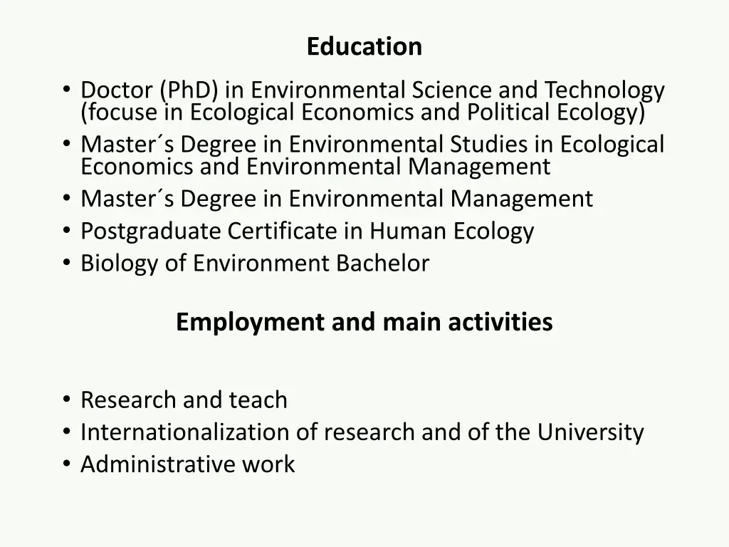 education