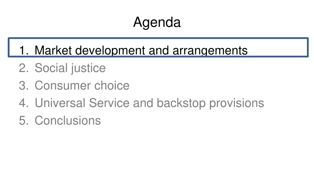 agenda 1