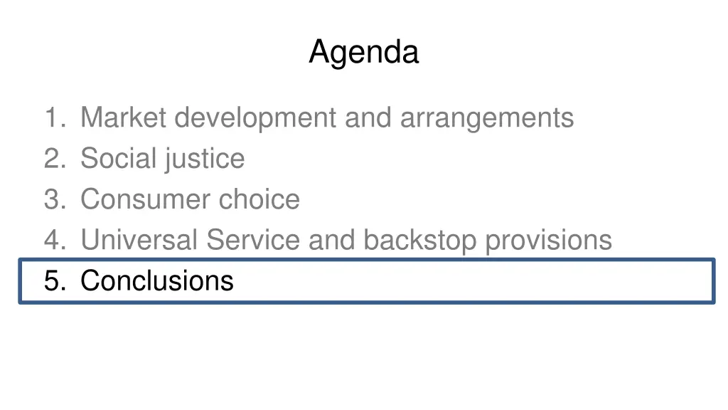 agenda 5