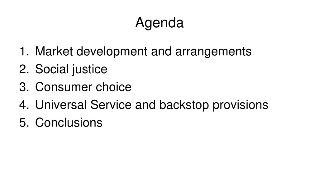 agenda