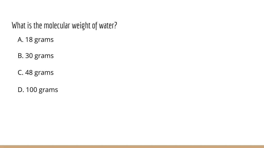 what is the molecular weight of water