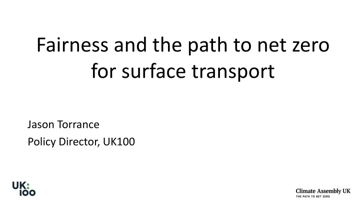 fairness and the path to net zero for surface