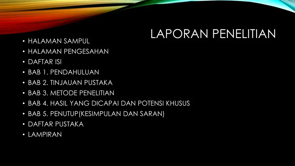 laporan penelitian