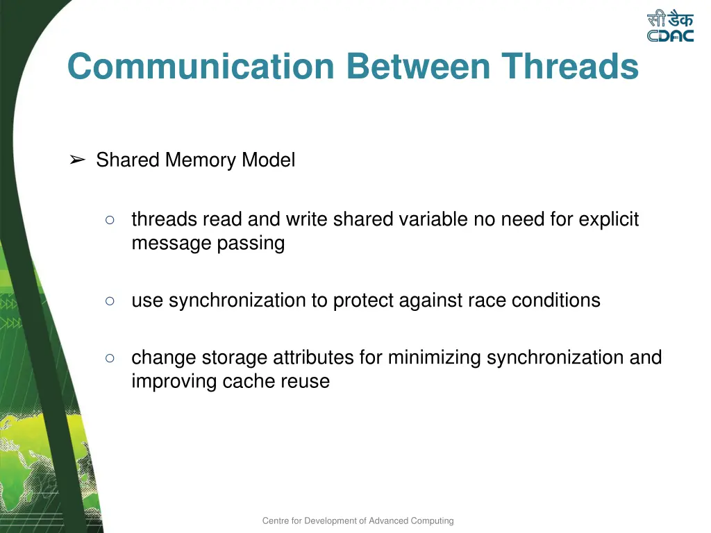 communication between threads