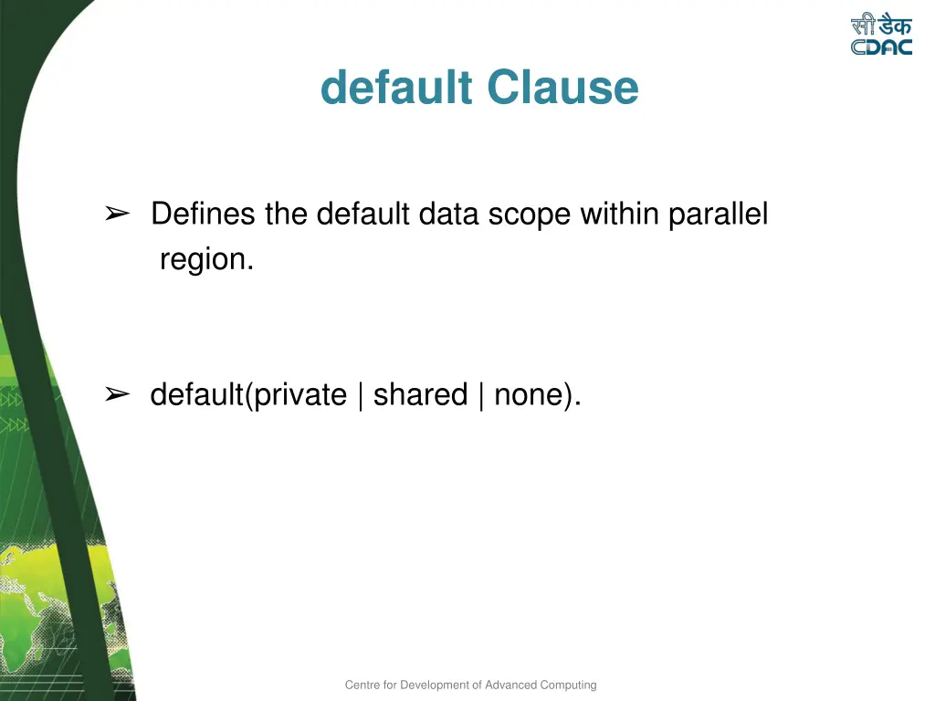 default clause