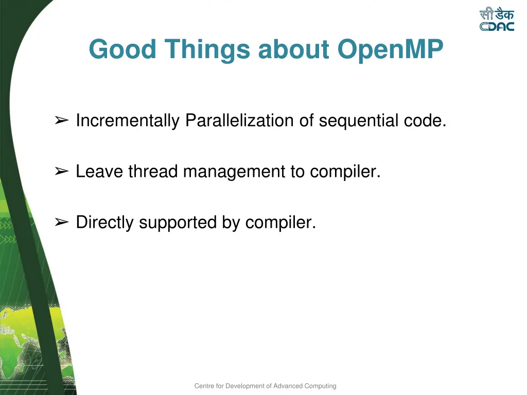 good things about openmp