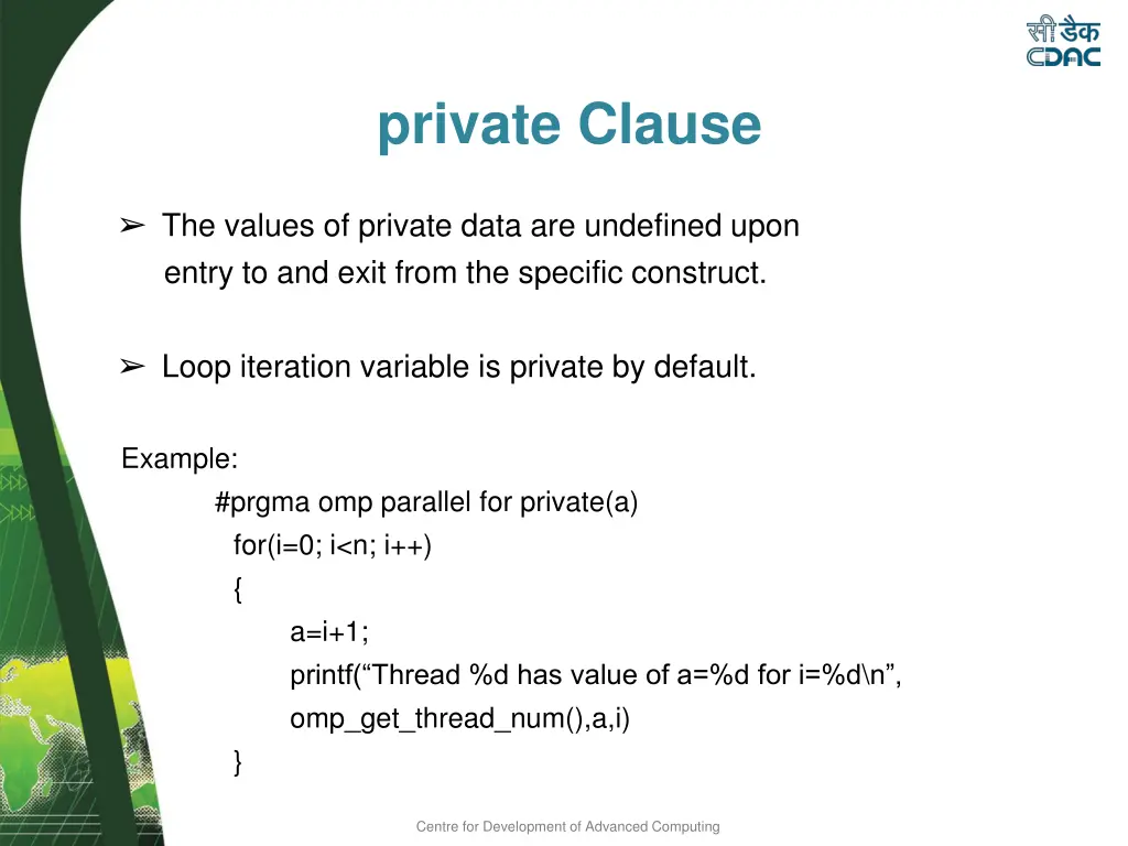 private clause