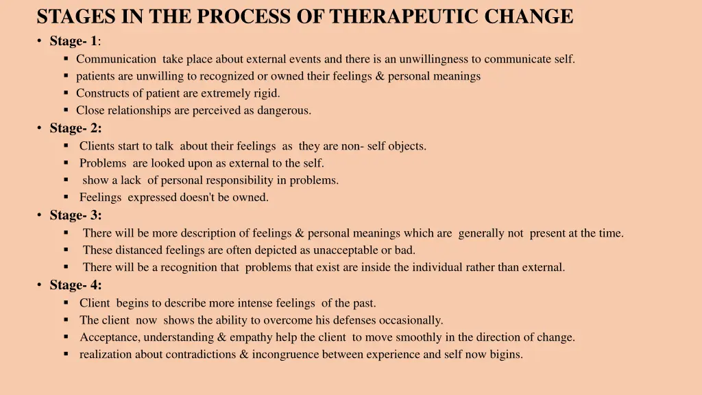stages in the process of therapeutic change stage