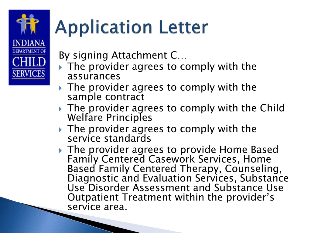 by signing attachment c the provider agrees
