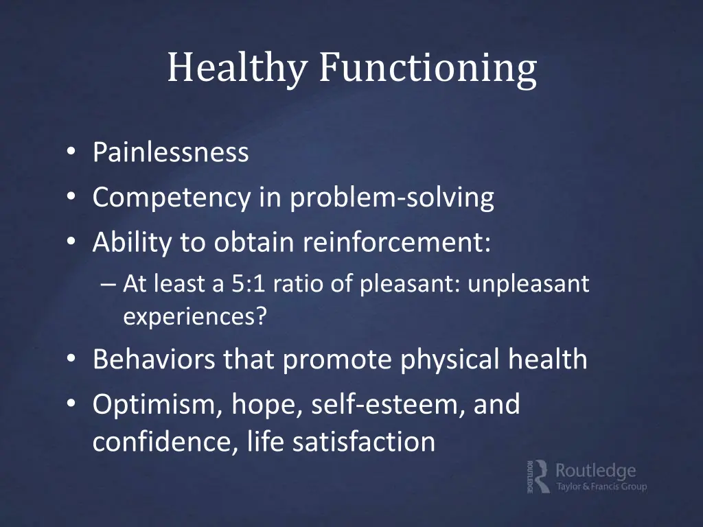 healthy functioning