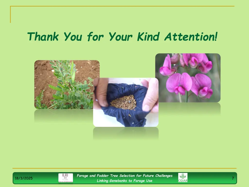 thank you for your kind attention