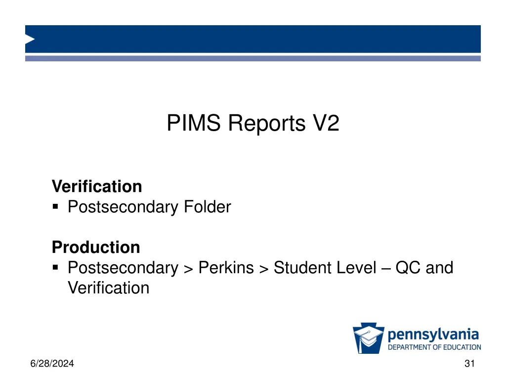pims reports v2